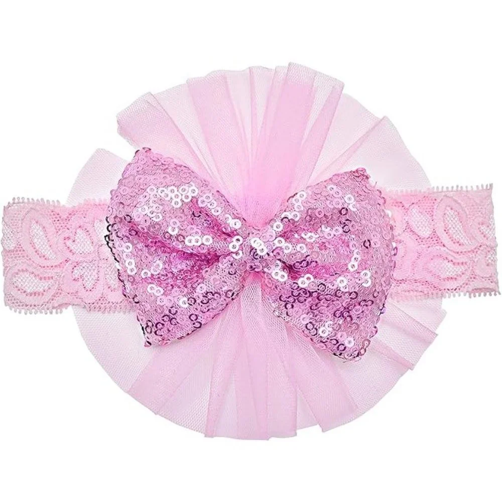 NWT Beautiful Sparkling Sequin Bow Baby Dress Christmas Flower Girl Page…